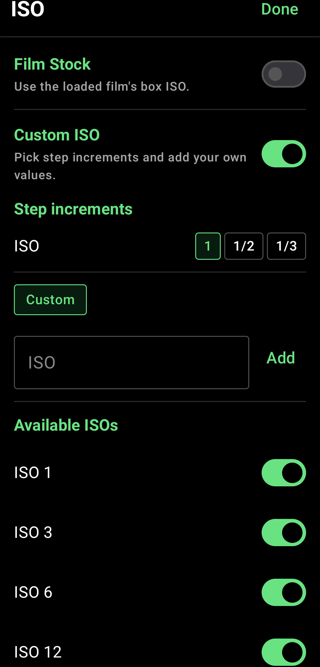 ISO 1 to 12800 range additional view 2