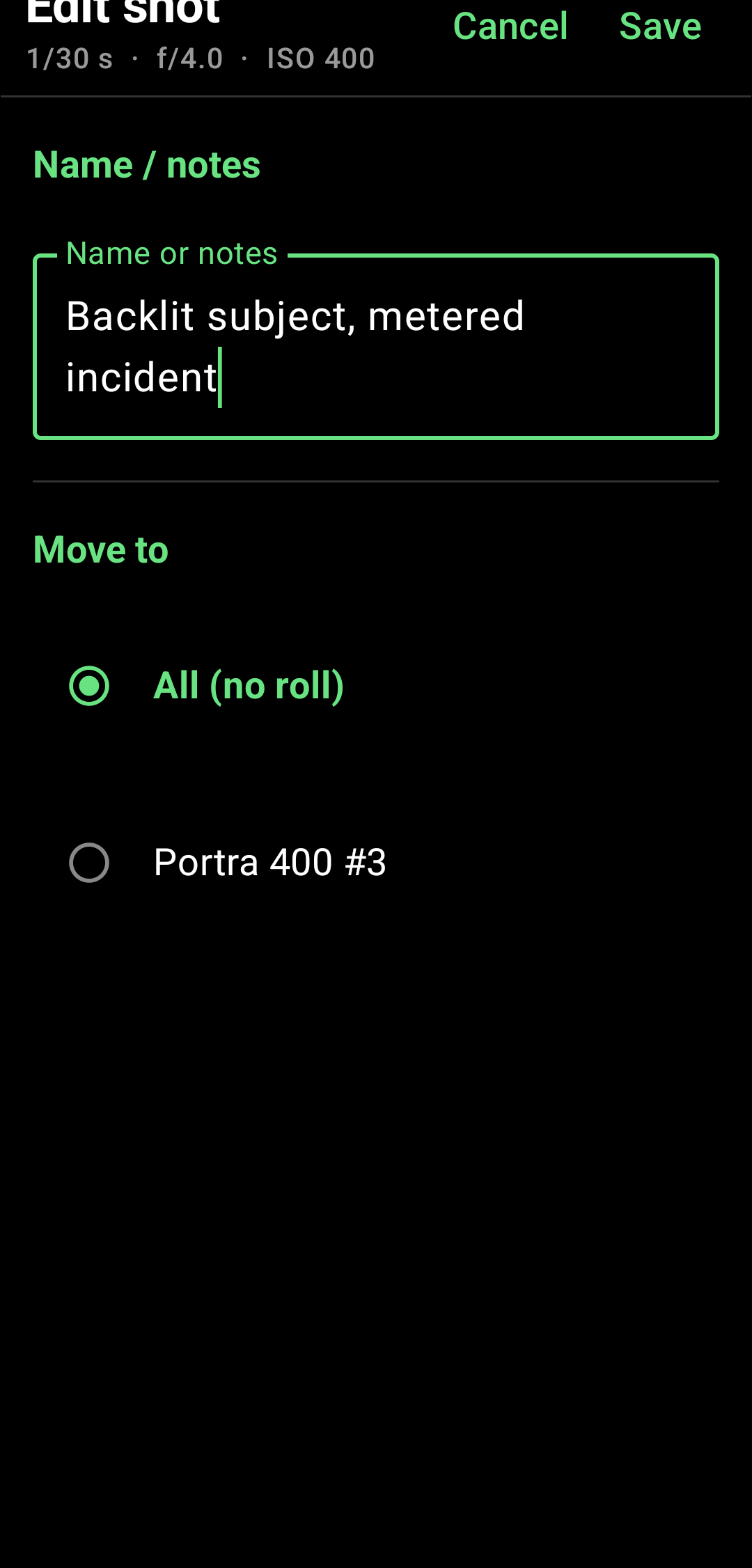 Development Notes Field additional view 2