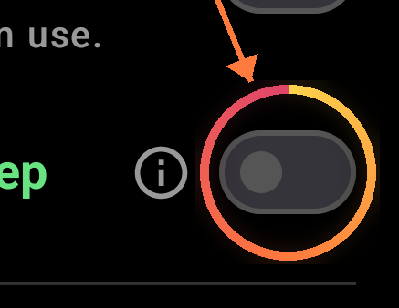 Max brightness & no sleep — annotated detail 1