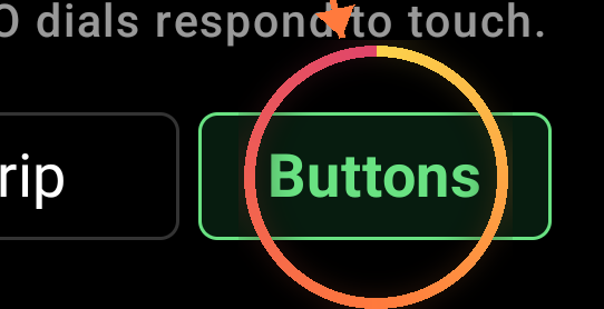 Dial input style (Knob / Strip / Buttons) — annotated detail 1