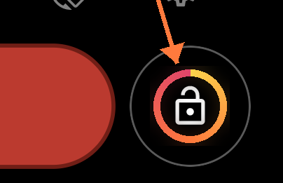 Hold/Lock Reading button — annotated detail 1