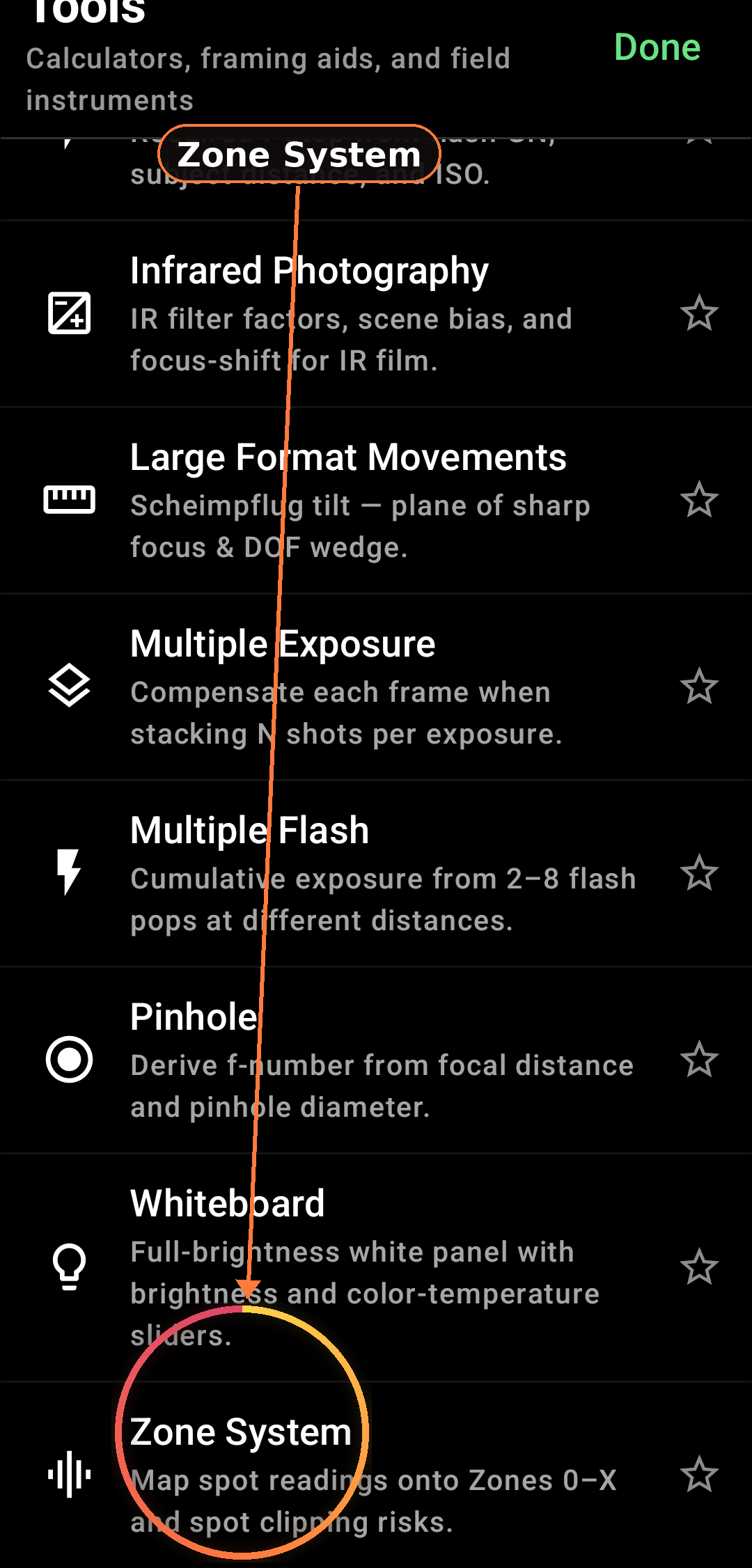 Next-Gen Zone System & AR Mapping feature in Zone Light Meter